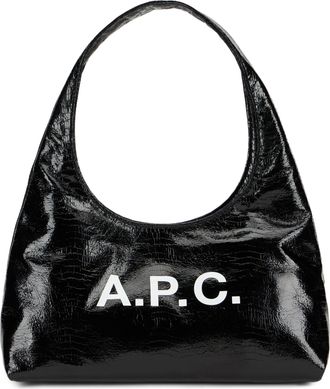 A.P.C. Womens Shoulder Bag Baby Ninon Black Polyurethane Handbags Hand