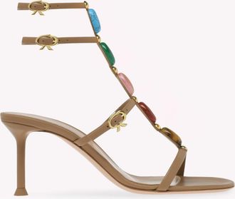 Gianvito Rossi Shanti 70 Sandal in Brown Nappa at Nordstrom, Size 40.5