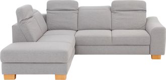 HOME AFFAIRE Ecksofa »Dundee L-Form« wahlweise mit Kopfteilverstellung und zusätzlich mit Bettfunktion