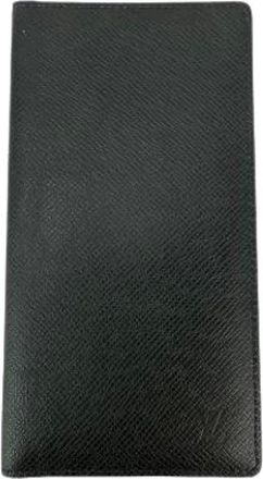 Louis Vuitton Pre-owned Wallets, male, Black, Size: ONE SIZE Pre-owned Taiga Brazza Long Bifold Wallet