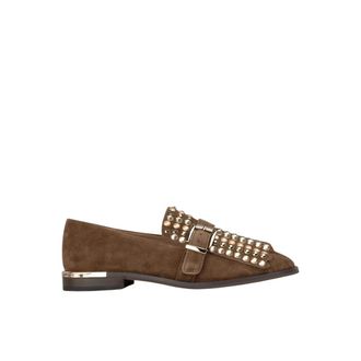 Alma En Pena Platte schoenen met afgeronde neus en zonder sluitingen - Dames - Loafers - Bruin - 39 EU - Schoenen