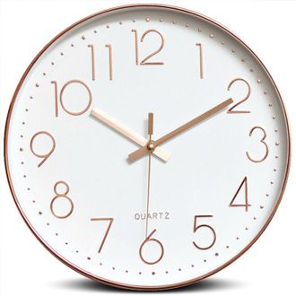 OEM Reloj De Pared Silencioso De 30 Cm - Esfera De Cristal - Mecanismo De Cuarzo - Pantalla Anal&oacute;gica - Dise&ntilde;o Moderno Y Cl&aacute;sico