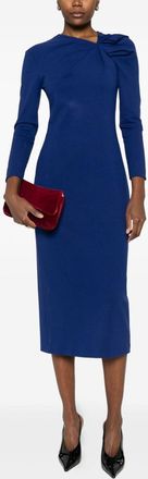 Emporio Armani Womens Midi Dress - Purple viscose - Size EU 40 (Womens)