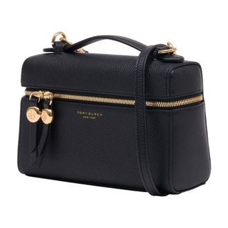 Tory Burch Womens Romy Slim Top Handle Bag Black Cowhide