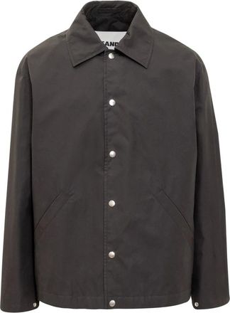 Jil Sander Logo Jacket - Heren - Zomerjassen - Zwart - XL - Katoen - Jassen
