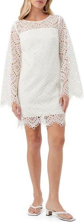 Trina Turk Arles Lace Shift Dress in Whitewash at Nordstrom, Size 10