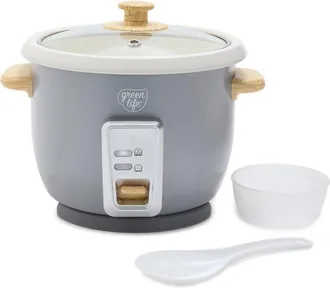 GreenLife 1.5Qt Rice Cooker Grey