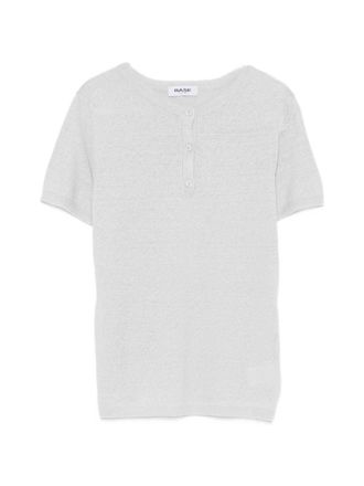 base T-Shirt aus Leinen- und Baumwollmischung