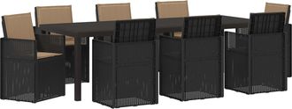 vidaXL Conjunto De Comedor De Jard&iacute;n 9 Uds. Gris Antracita Y Topo Pp Vidaxl