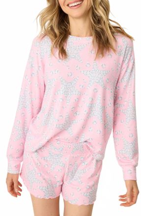 PJ Salvage Written In The Stars Long Sleeve Top In Pink Coral