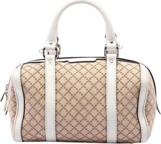 Gucci Pre-owned Satchel - Dames - Vintage Handtas - Beige - ONE Size - Leer - Vintage