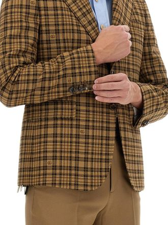 Gucci Double G Hardware Wool Jacket - Beige