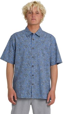 Quiksilver Flower Field WM SS Short Sleeve Shirt in Blue Shadow at Nordstrom, Size Xx-Large