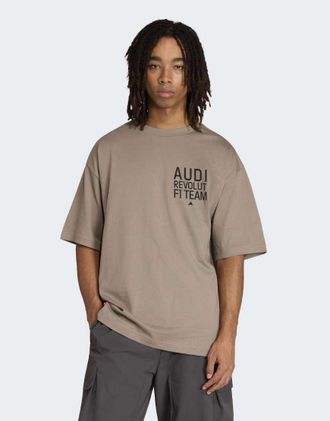 adidas adidas Performance - Audi Formula One Team Elevated - T-shirt a maniche corte marrone semplice e rosso hi-res