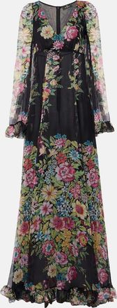 Etro Floral silk chiffon gown