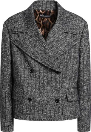 Dolce & Gabbana Grijze dubbelrijige jas - Dames - Blazers - Grijs - S - Jassen