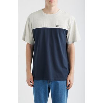 Rip Curl Halfa Panel Cotton T-Shirt in Grey Marle at Nordstrom, Size Xx-Large