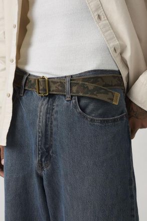 Levi's Washed Down Web Belt - Uomo - 100 - Verde / Washed Camo