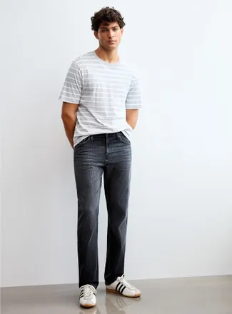 Mavi Mens Matt faded black jean Straight fit