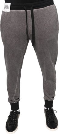 Dolce & Gabbana Gray Cotton Jogger Jogging Mens Pants (Pre-Owned)