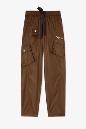 Ganni Duchesse Nylon Trousers - Size 34 Brown