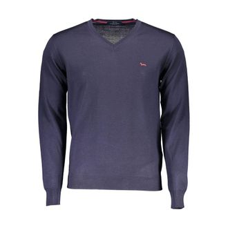 Harmont & Blaine Mens Merino Wool Vneck Sweater - Purple - Size 2XL