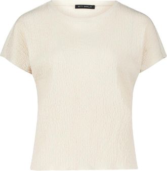 Betty Barclay Tops, Dames, Beige, 2Xl, Casual gestructureerd shirt met boothals