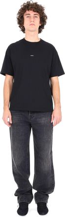 A.P.C. Cotton T-Shirt with Center Logo and Relaxed Fit