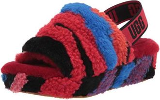 UGG Fluff Yeah Slide Cali Collage Slippers, Size 10