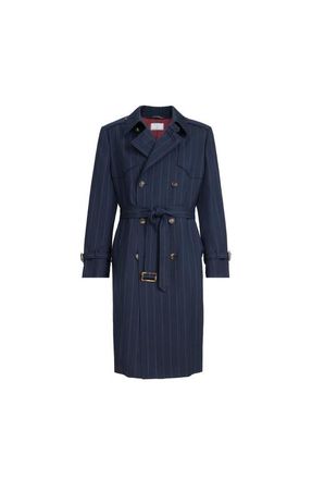 Brunello Cucinelli Chalk stripe trench in Blue at Nordstrom, Size 50 It