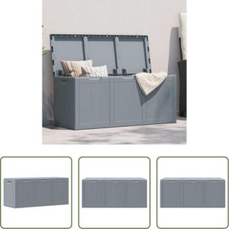 vidaXL vidaXL Cassone da giardino - Baule da Giardino 270 L Grigio Aspetto legno in PP