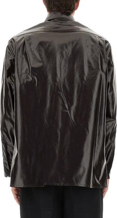 Maison Margiela Shiny Linen Shirt - Brown