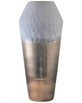 Sagebrook Home 17In 2-Tone Hand-Cut Vase