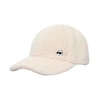 Karl Lagerfeld Ikon Shearling Choupette Cap - - Accessories - Donna - Bianco - ONE SIZE