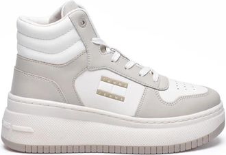 Tommy Jeans White High-Top Basket Sneakers
