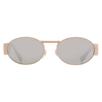 Versace Green Mirror Silver Oval Unisex Sunglasses VE2264 100230 56