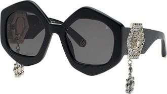 Philipp Plein SPP102S 0700 Womens Sunglasses Black Size 54