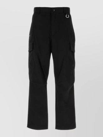 Moncler stretch cotton cargo trousers wide leg