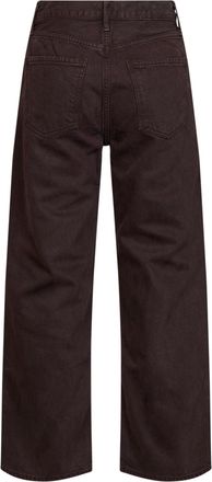 A Gold E Womens Wide Leg Jeans Ren Brown Lyocell