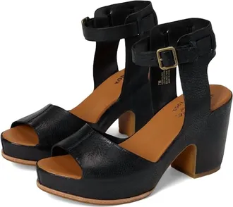 Kork-ease Womens Stasia Heeled Platform Sandals In Black