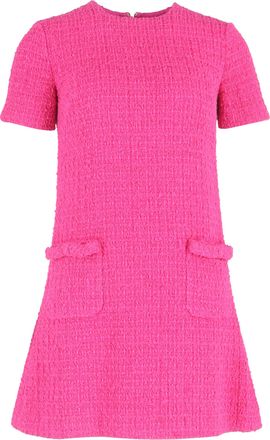 Valentino Pre-owned Womens Tweed Mini Dress in Pink Cotton - Rose - Size EU 40 (Womens)