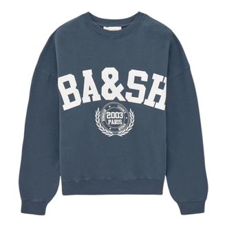 BA&SH Benjamin Sweatshirt - Dames - Sweatshirts & Hoodies - Blauw - Maat: S Katoen