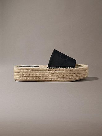 Calvin Klein Ebeth - Espadrilles sliders met plateauzool