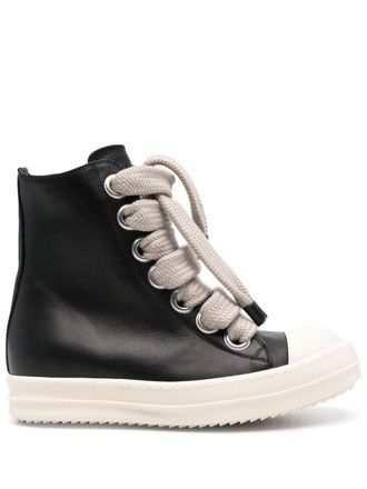 Rick Owens Jumbo Laced sneakers - women - Calf Leather/Rubber/Calf Leather/Rubber - 39.5 - Black