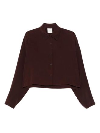 Alysi Cropped blouse met knopen - Rood