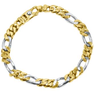 Pompeii3 Mens Figaro Link 14k Gold (41gram) or Platinum (66gram) 8mm Bracelet 8.5