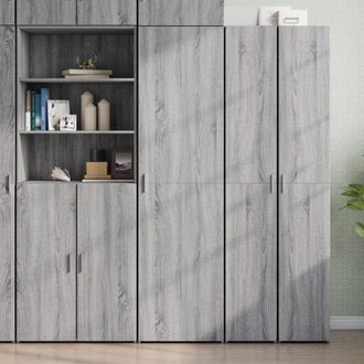 vidaXL Vidaxl - Credenza Grigio Sonoma 50x42,5x185 cm in Legno Multistrato