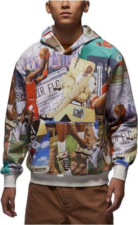Nike Jordan Air Jordan Brooklyn Fleece All Over Print Hoodie Asia Sizing Multi-Color FV7298-133