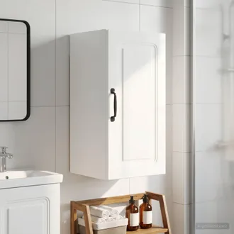 vidaXL Vidaxl Armadio Da Bagno A Muro Utrecht Bianco Lucido 30 X 31 X 59 Cm