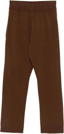 Entire studios Broek met geribbelde afwerking - Bruin